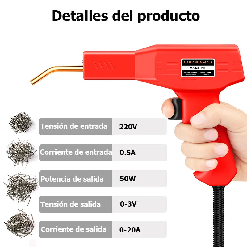 Saldatore a plastica con pistola termica per riparazione paraurti kit torcia