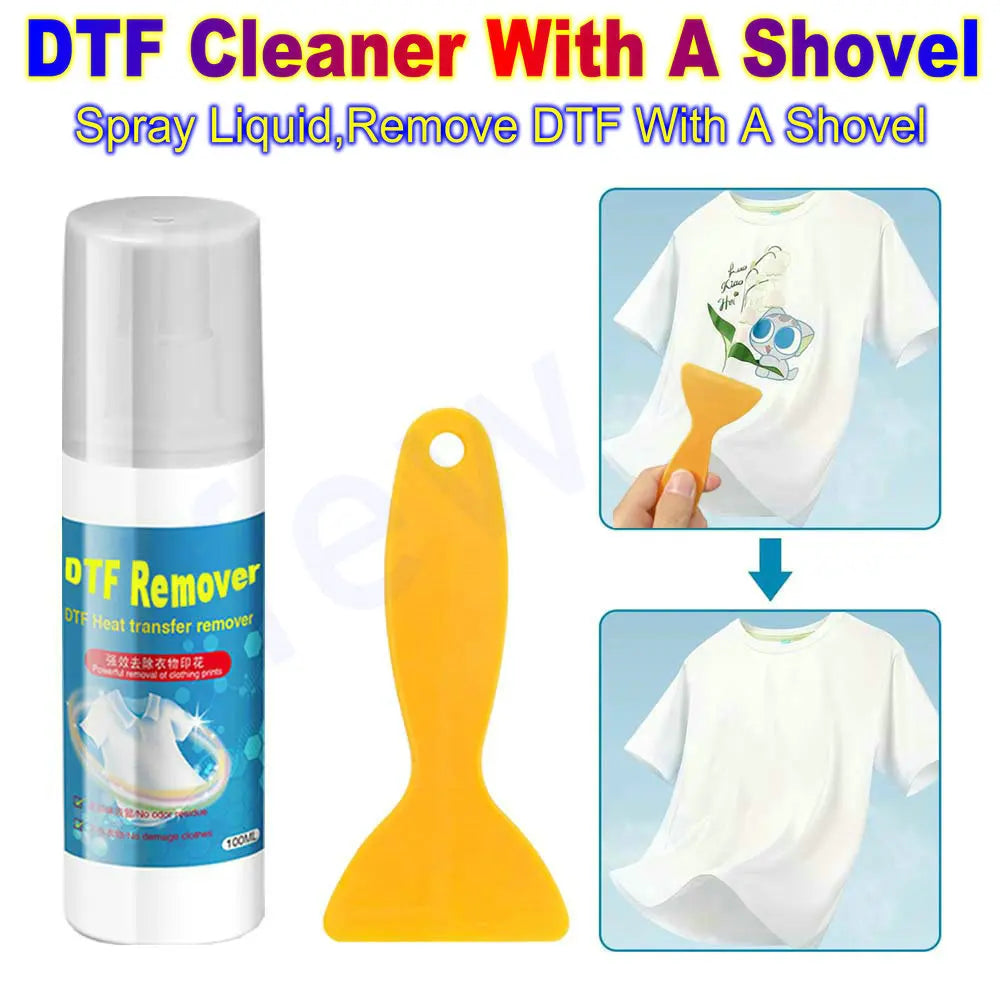 Dtf Remove Liquid Textile Vinyl Dtf Remover Ink Clothing for Garments Cloth Tshirt DIY Cricut Ink Cleaner Solution Accessories 