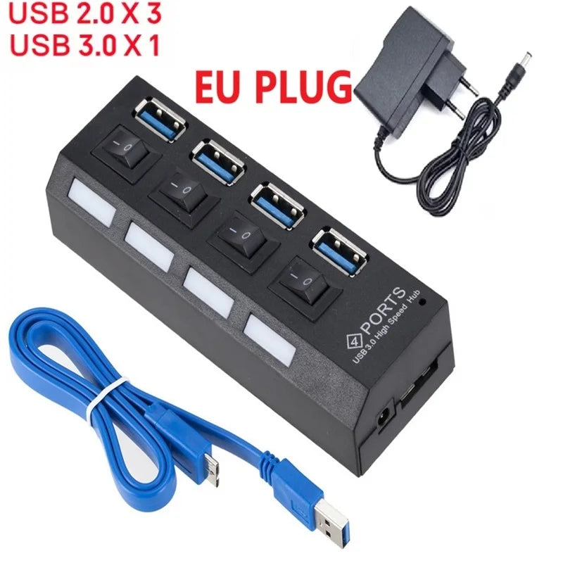 Hub USB 3.0 commutato - Quattro o sette porte