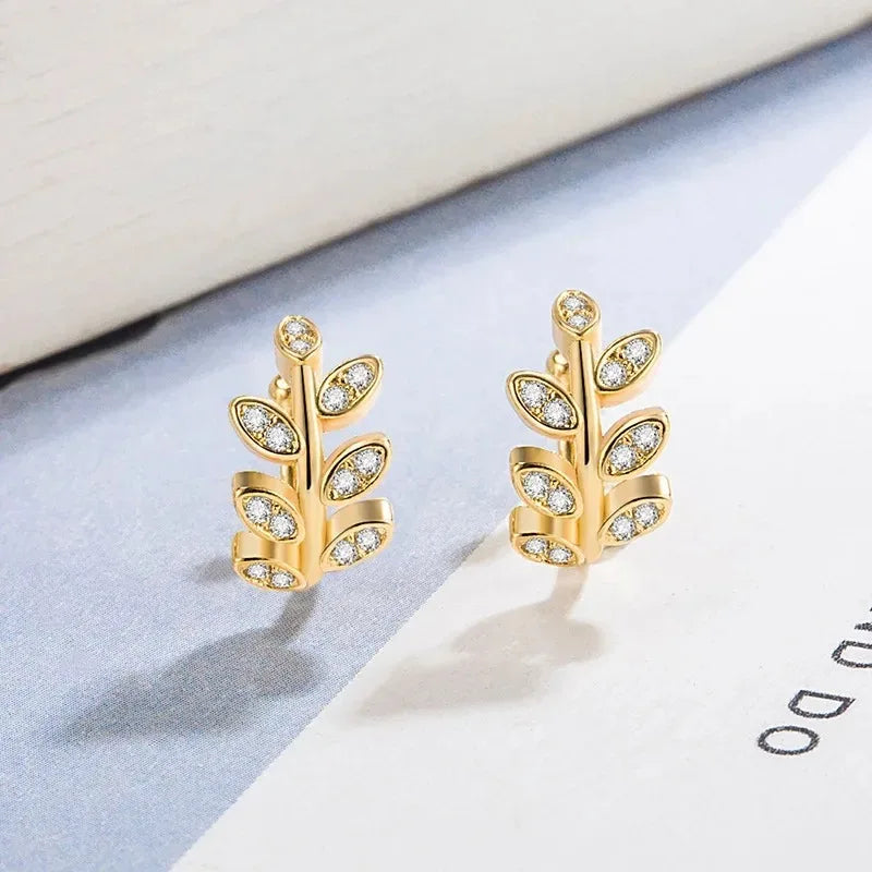 1Pc Hot Sale Cute Metal Leaf Earcuff Clips On Earring for Women Girls, No Fake Piercing Cartilage Earrings Ear Ring Without Hole 