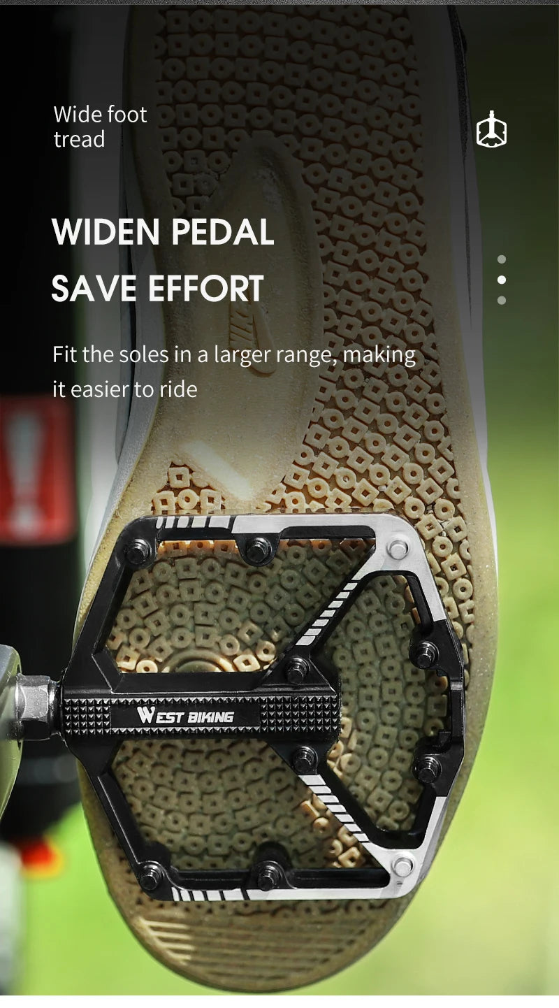 Pedales de plataforma de aluminio WEST BIKING — Par
