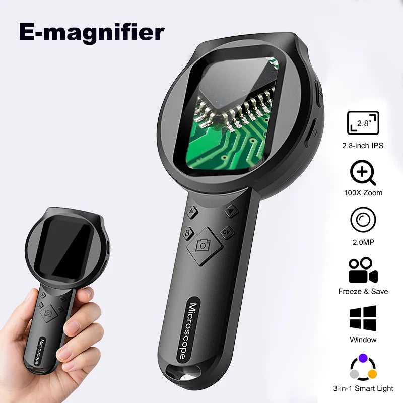 Handheld Digital Microscope with IPS Screen