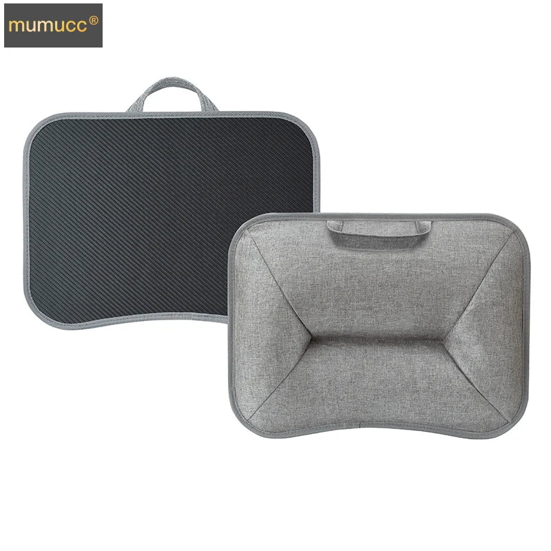 Cushioned Laptop Lap Desk with Wood Surface & Built-In Mouse Pad