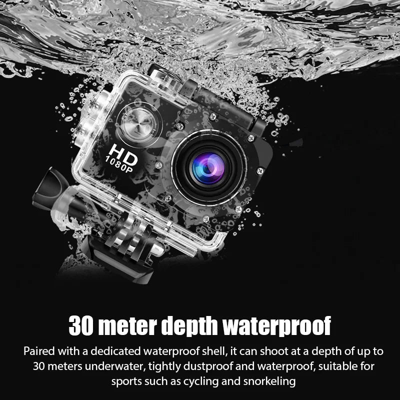 4K Ultra HD Action Camera 3MP 900mAh Underwater Waterproof Case Outdoor Sports Helmet Video Recording Cameras With 2.0 HD Screen 