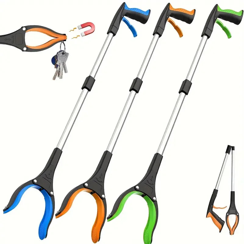 Pince de ramassage pliable avec manche en alliage d’aluminium