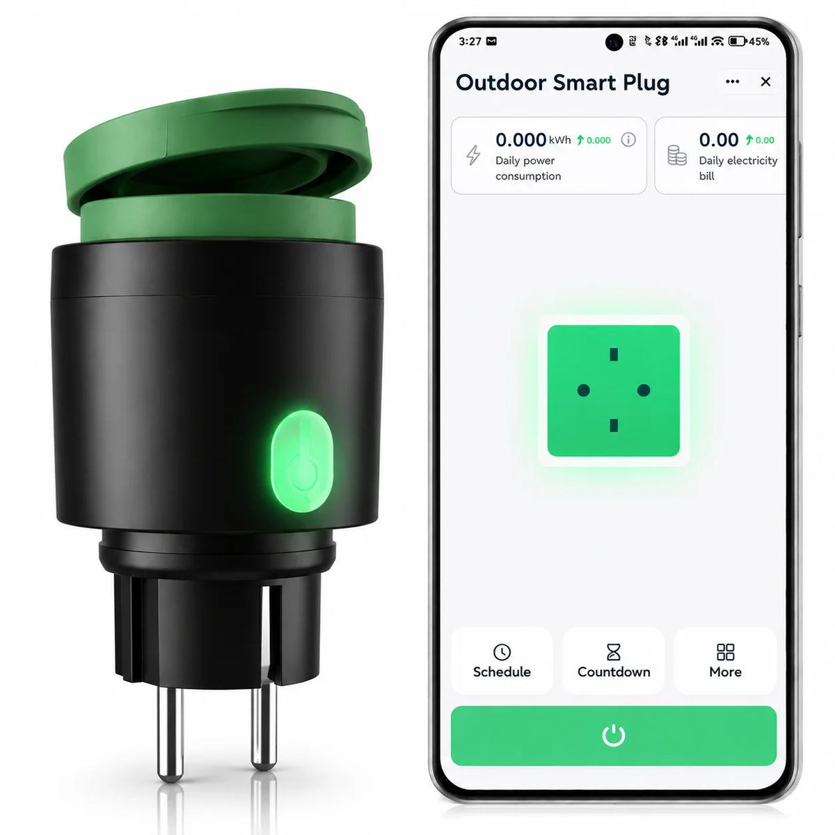  Tomada inteligente Tuya WiFi EU com monitorização de energia