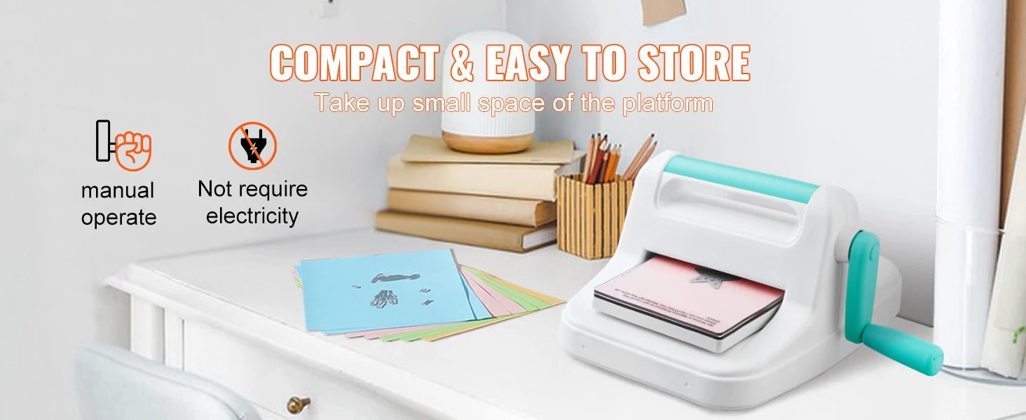 SucceBuy 6/9in Manual Die Cutting Embossing Machine Portable Cut Machines Opening Scrapbooking Machine Full Kit For Arts Crafts