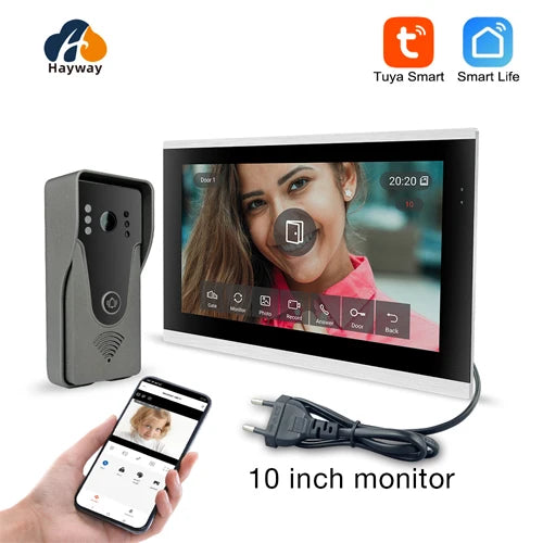 1080P Video intercom  System DoorPhone for Home  TUYA Wireless WiFi Smart with  Infrared night vision doorbell Motion detection Spy-shop.com