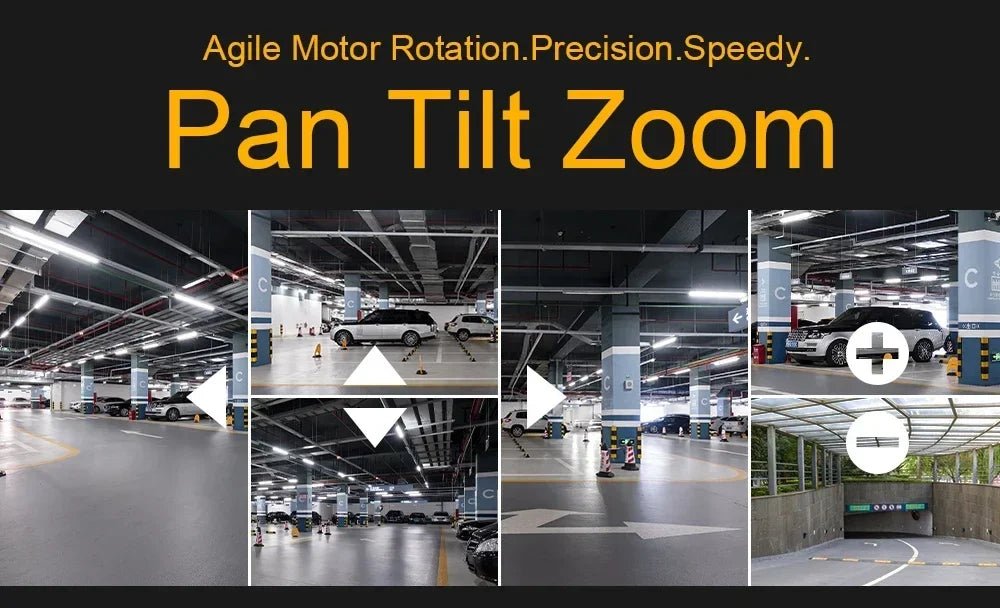 4K 8MP PTZ kopulová kamera s 12X zoomem a PoE