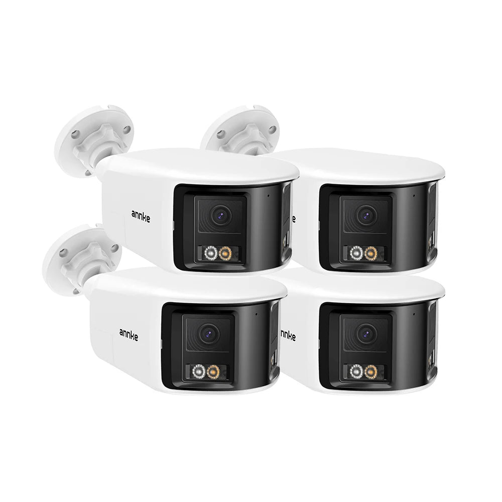 ANNKE Smart Home 180° 8MP DUO POE Dual Lens Wide View Outdoor Video POE Camera,4K AI Human Detect,8MP Security CCTV Camera 