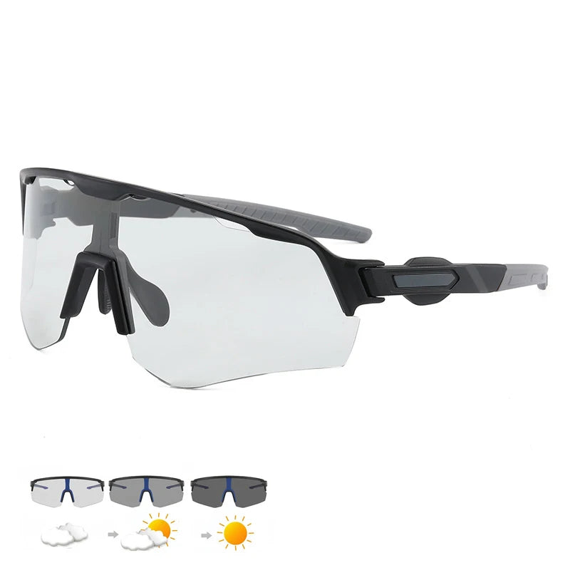 SEAMETAL Photochromic Sunglasses Anti-Glare Polarized Sun Glasses Anti-UV Eyeglasses Day/Night Driving Goggles Non-Slip Nose Pad