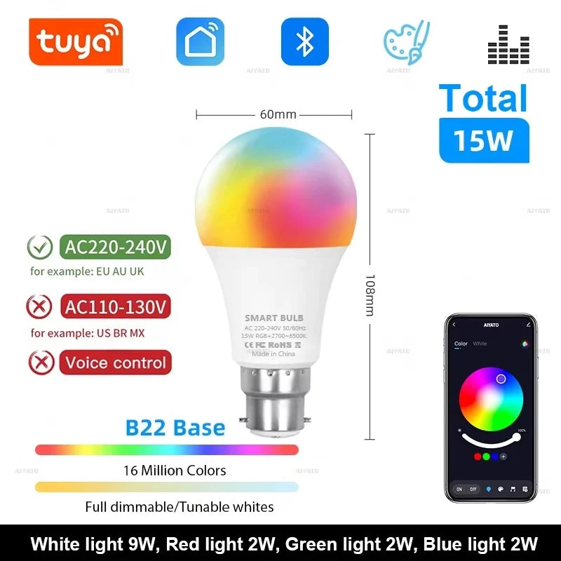 Bluetooth Smart Colour Bulb - Base Options