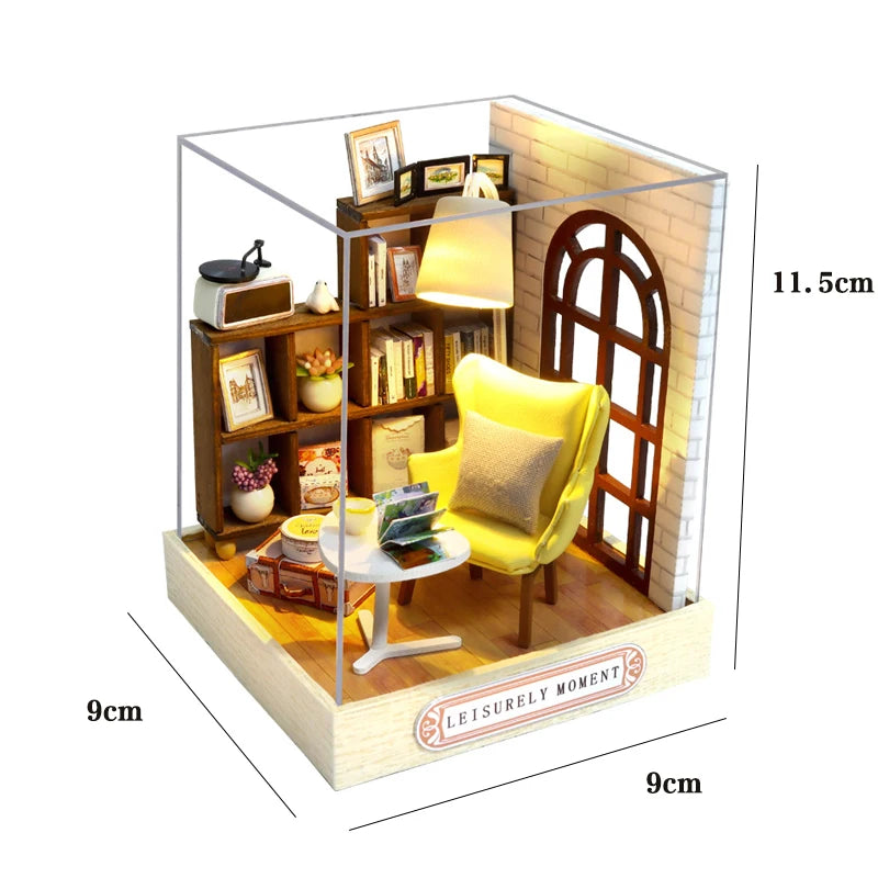 Kit de quarto em miniatura DIY, opções de modelos