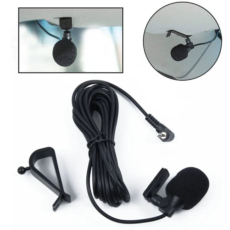 Microfono per auto da 3 metri, microfono esterno da 2.5mm per autoradio Pioneer, ricevitore radio, microfono per chiamate in vivavoce