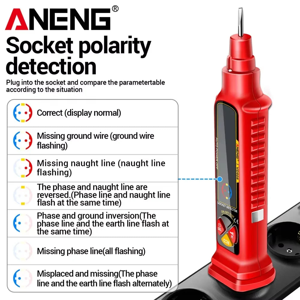 VD808 Socket and Circuit Tester - EU/US Options