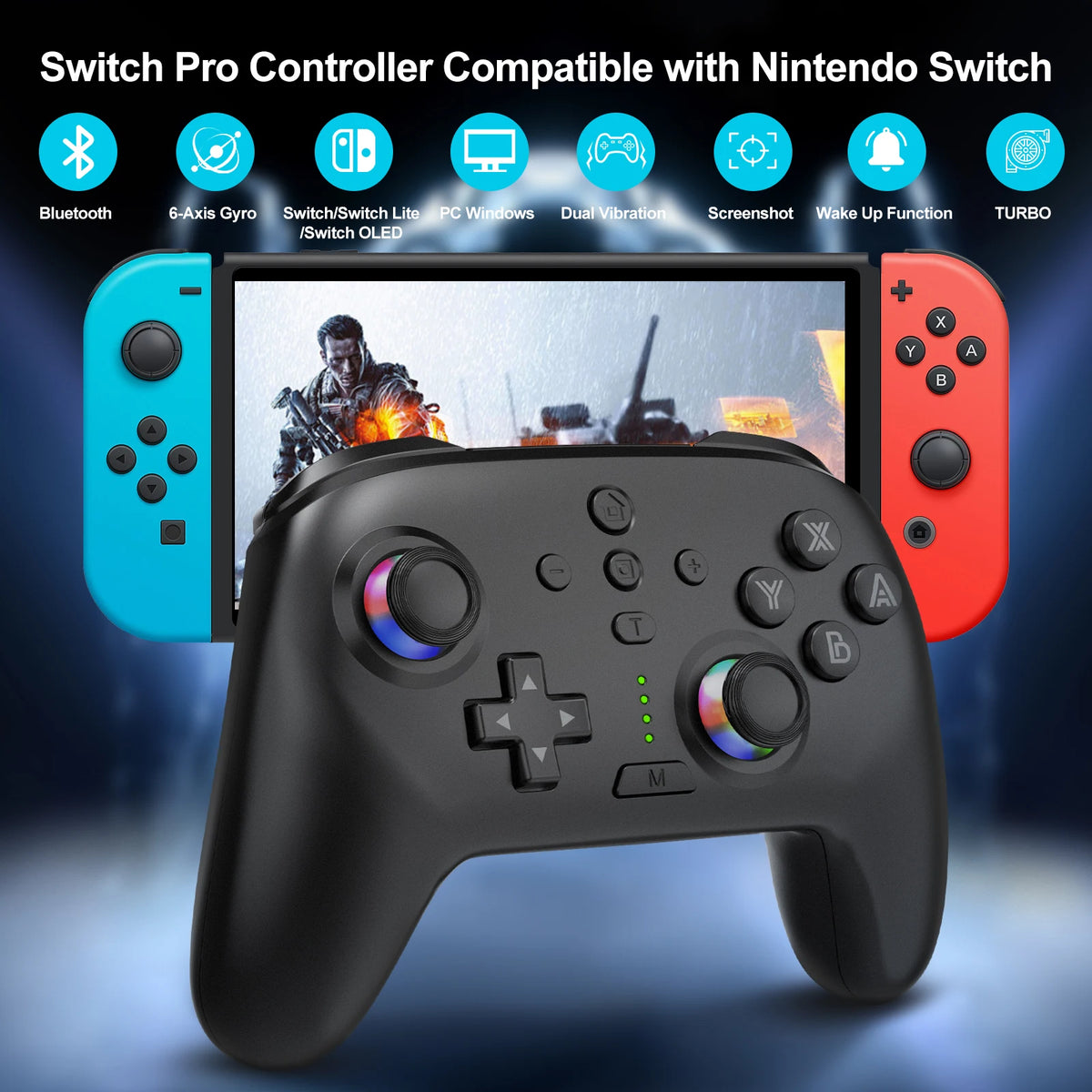 Bezdrátový ovladač pro Nintendo Switch, Lite a OLED