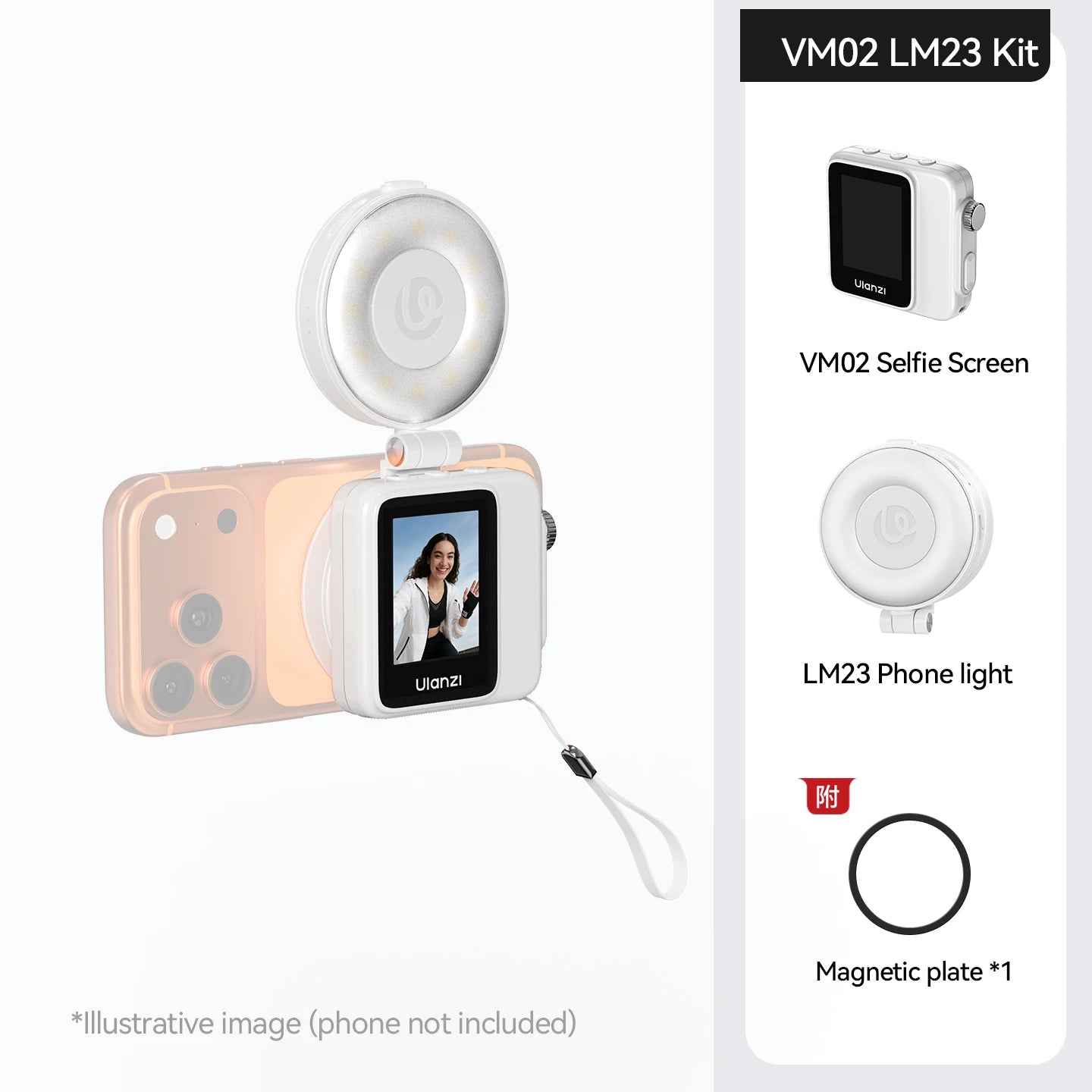 Magnetic Wireless Selfie Screen Monitor for Rear Camera Vlogging