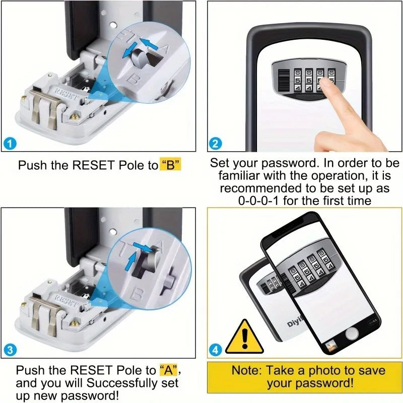Flip-Top Combination Key Lockbox