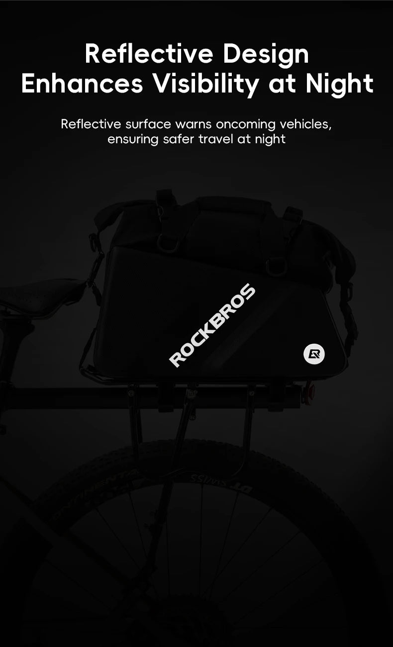 11.6L Bicycle Rear Pannier Bag Double Side Rainproof Storage