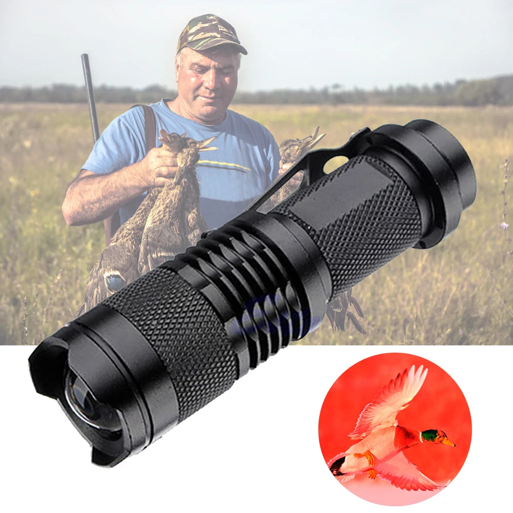 Lanterna de feixe vermelho de 670 nm com zoom ajustável