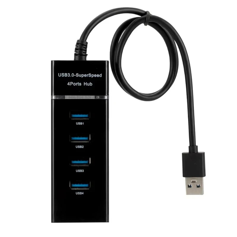4-Port USB Hub, One USB 3.0 and Three USB 2.0 Ports