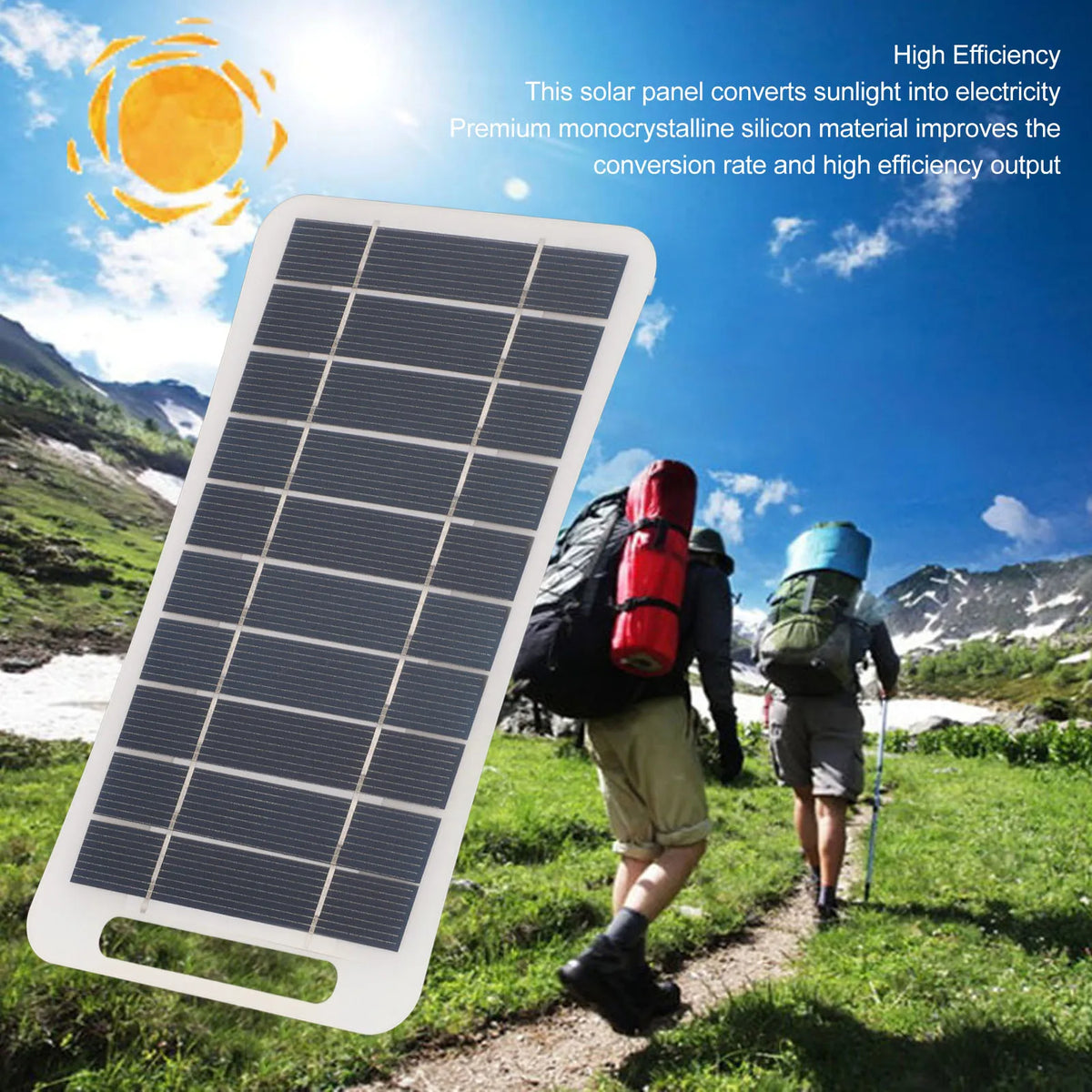 Compact 5 V USB Solar Panel for Small Outdoor Projects