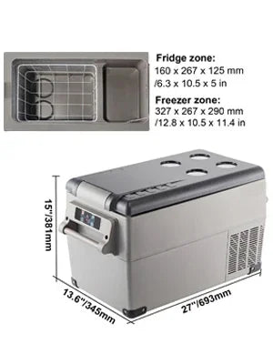 Portable Compressor Refrigerator Freezer 15L, 12/24V & 100-240V
