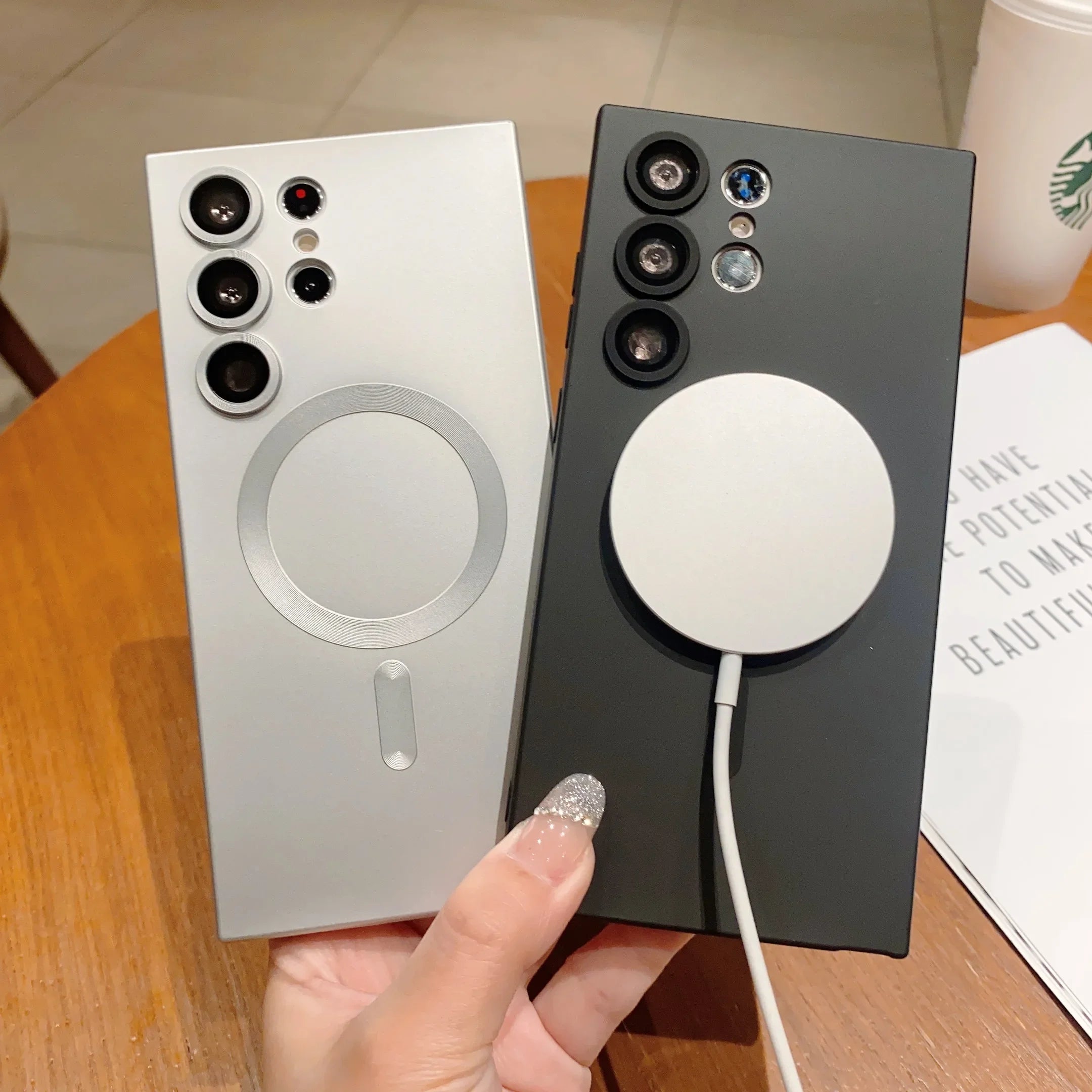 Lyxigt MagSafe magnetiskt fodral för Samsung Galaxy