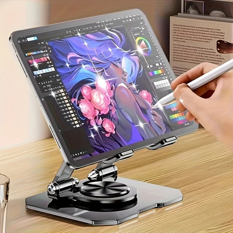 Adjustable Desktop Tablet Stand for Streaming and Recipes