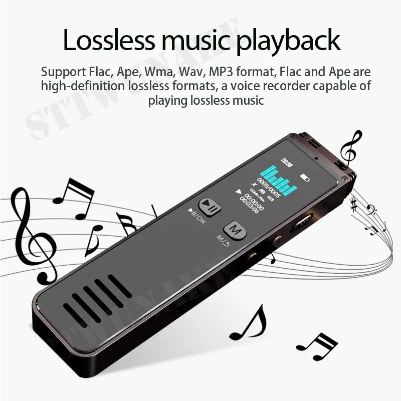 Voice Activated Recorder Bluetooth Digital Professional Sound Recording Device Audio Listening Dictaphone STTWUNAKE 