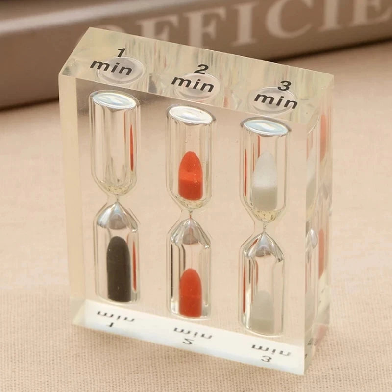 Three-Interval Sand Timer, 1/2/3 or 3/4/5 Minutes