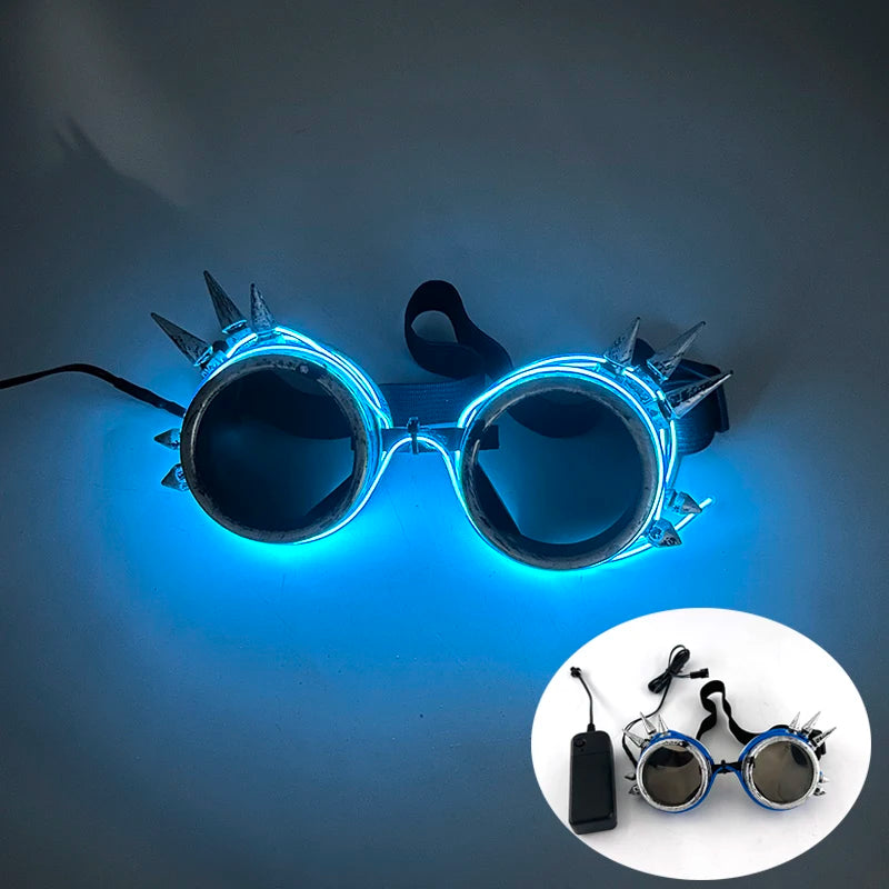 1PC Light Up LED Glasses Glow Sunglasses EL Wire Neon Glasses Glow in The Dark Party Supplies Neon Party Favors for Kids Adults 
