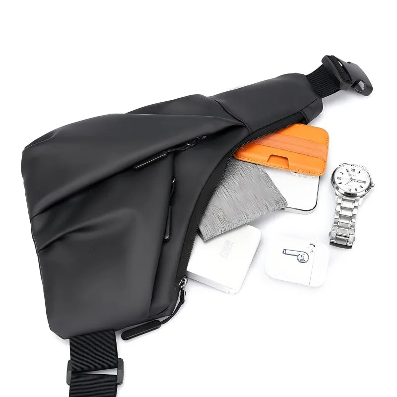 Driehoekige crossbody-tas met verstelbare riem