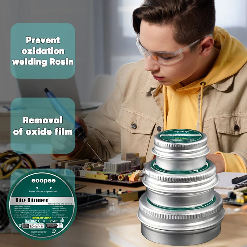 Soldering Iron Tip Cleaner and Restorer - Lead-Free Soldering Tips for IronMaintenance and Performance Enhancement"