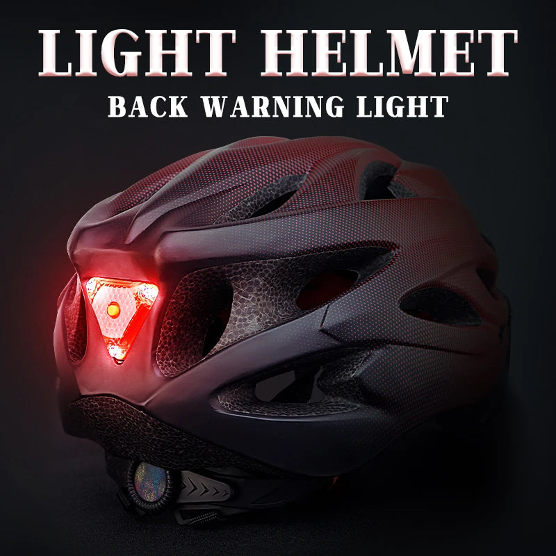 X-TIGER Adult Bike Helmet with LED Rear Light Dual Mode Goggle Cycling Helmet Fit 58-62cm Lightweight Breathable Bicycle Helmets 