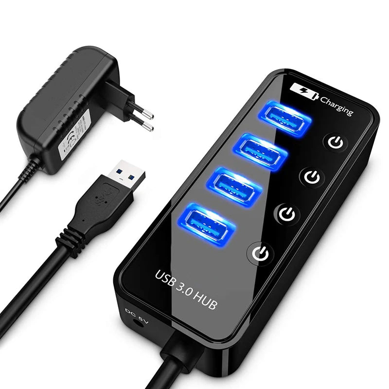 4-Port Switched USB Hub, Power Adapter Options