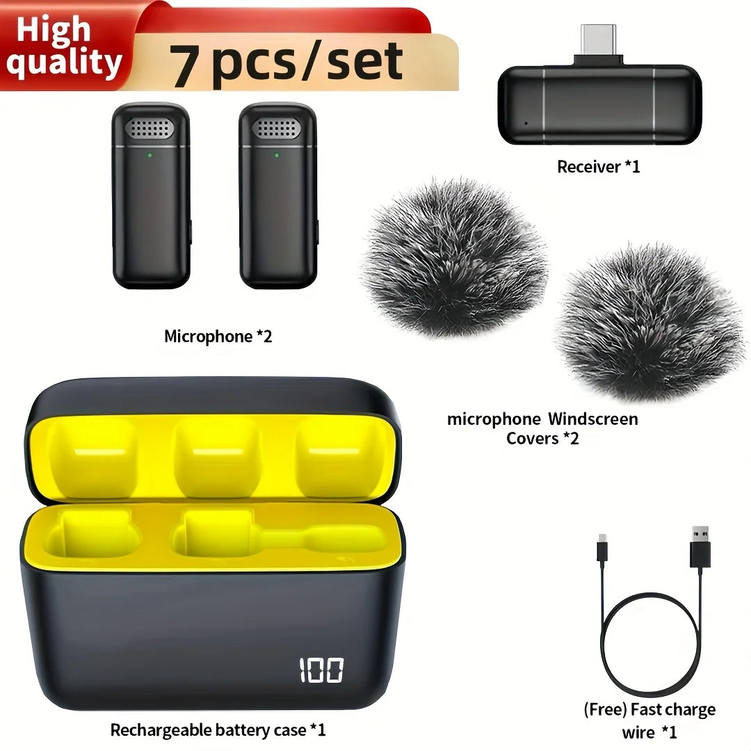Wireless Lavalier Microphone with Charging Case