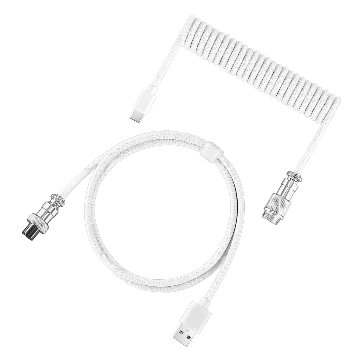 Kierukkamallinen USB-C-näppäimistökaapeli Aviator-liittimellä