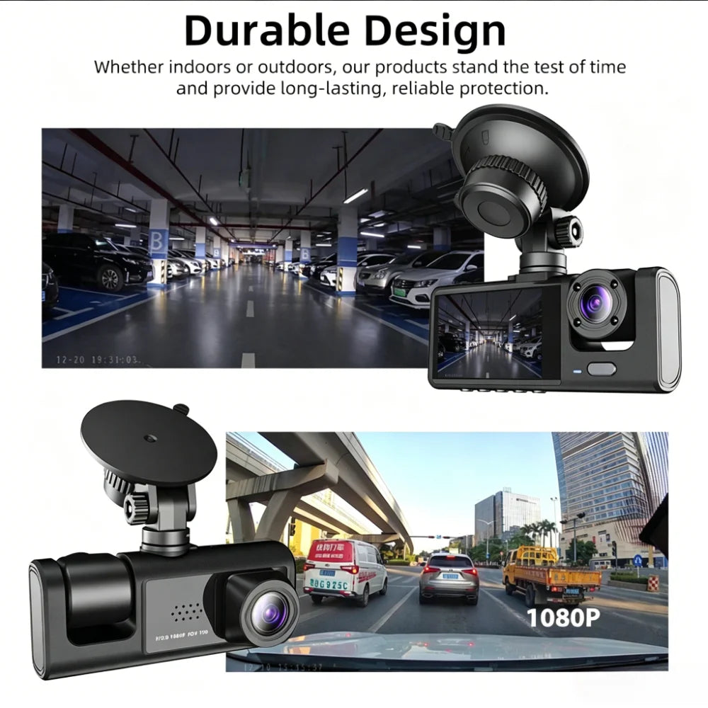 1080P Dual-Lens Dash Camera with G-Sensor