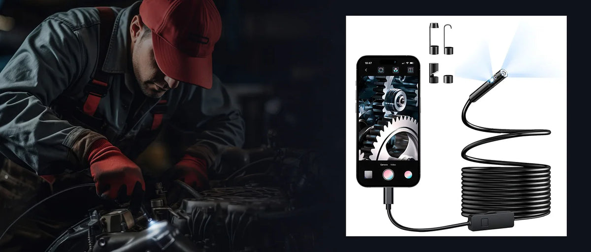 Single/Dual Lens Endoscope Camera with LED Lights