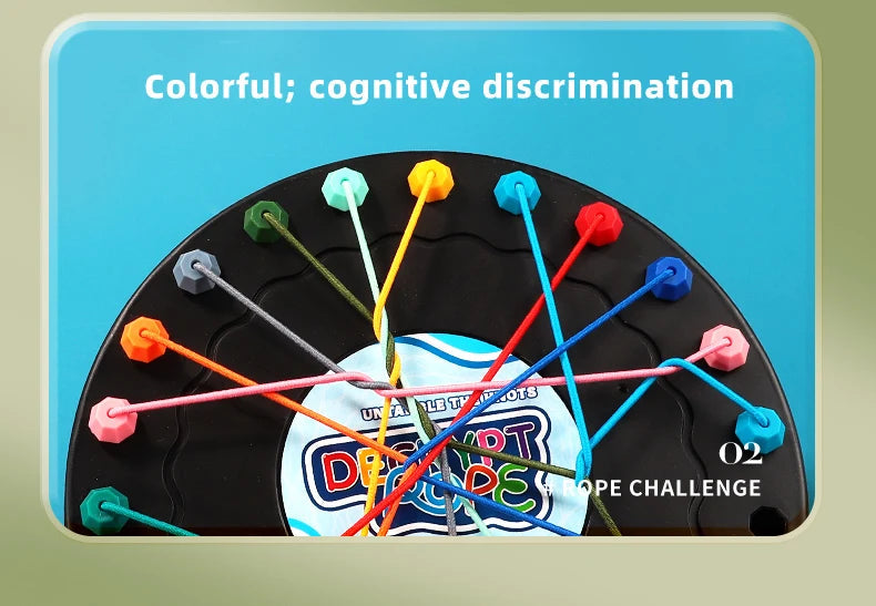 2025 New Rope Breaking Battle Challenge Puzzle Toy Knot Toy Children's Rope Decoding Game Logic Training 