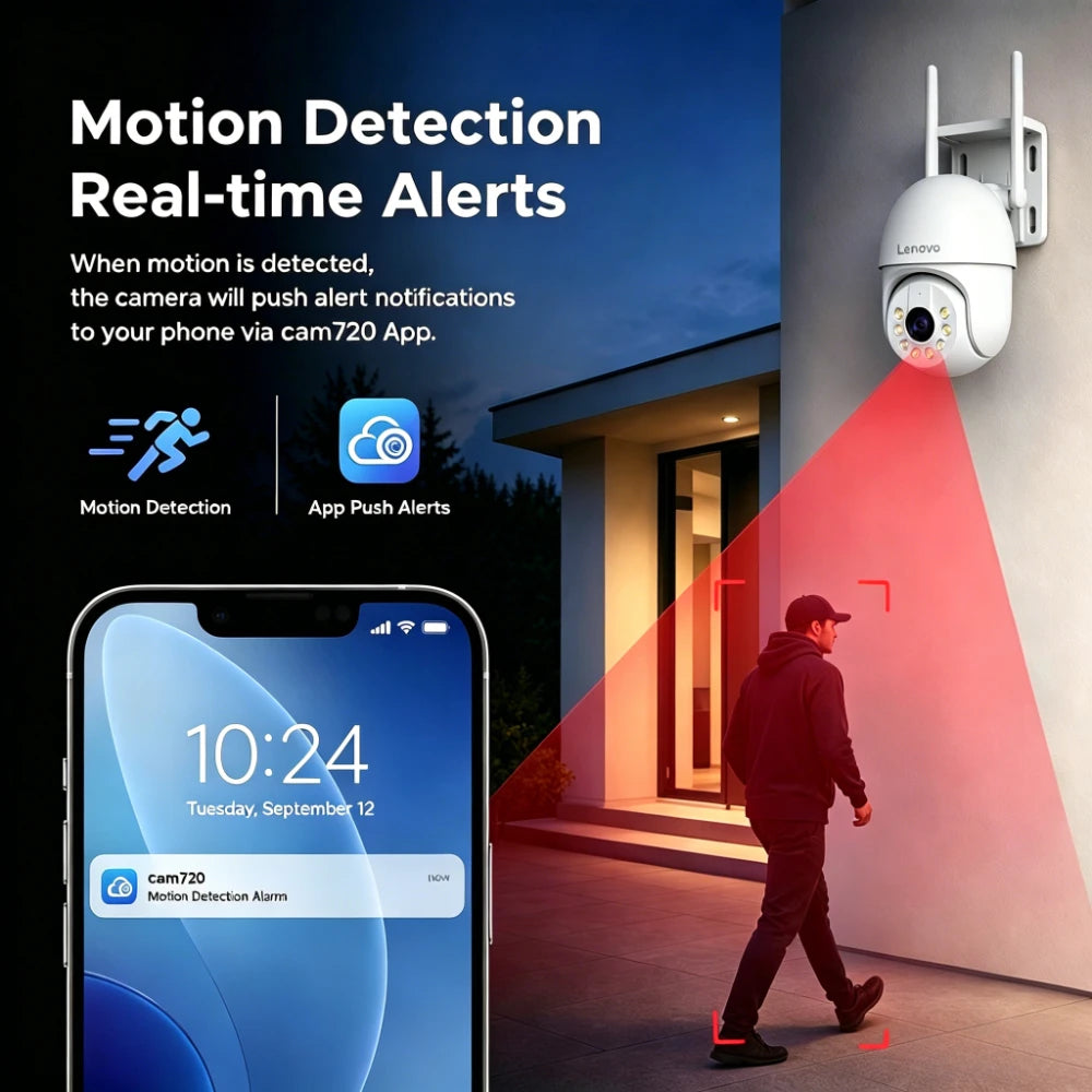 4K PTZ WiFi Outdoor Security Camera with Auto Tracking
