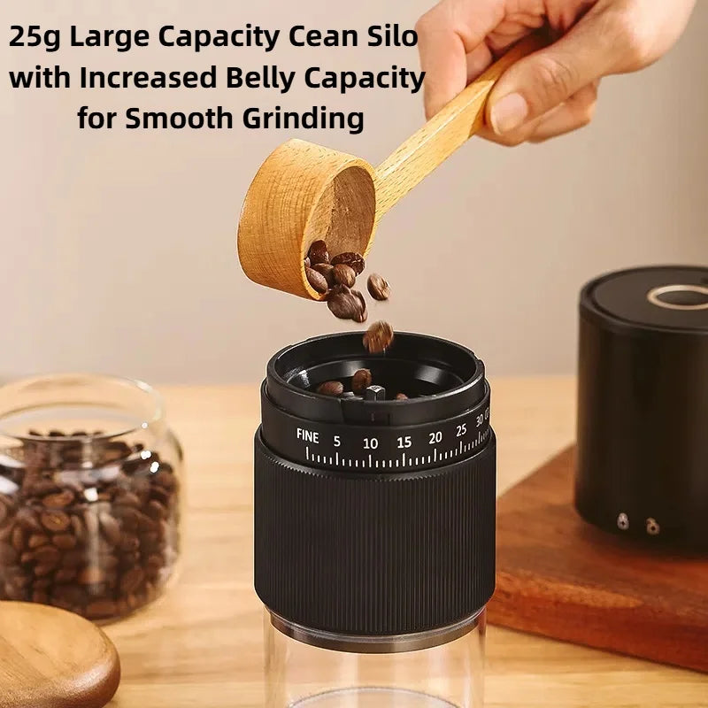Portable Burr Coffee Grinder with 30 Grind Settings
