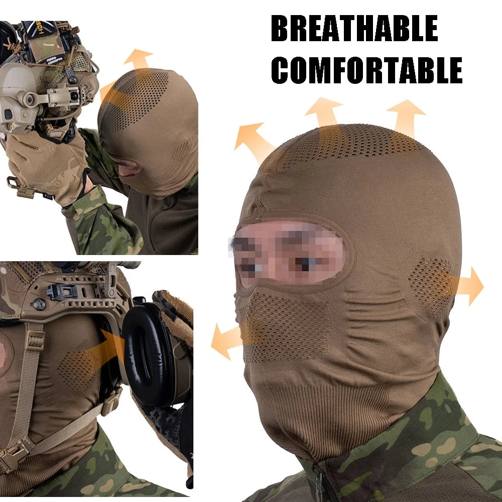 Breathable Tactical Balaclava with Steel Mesh Face Protection Mask