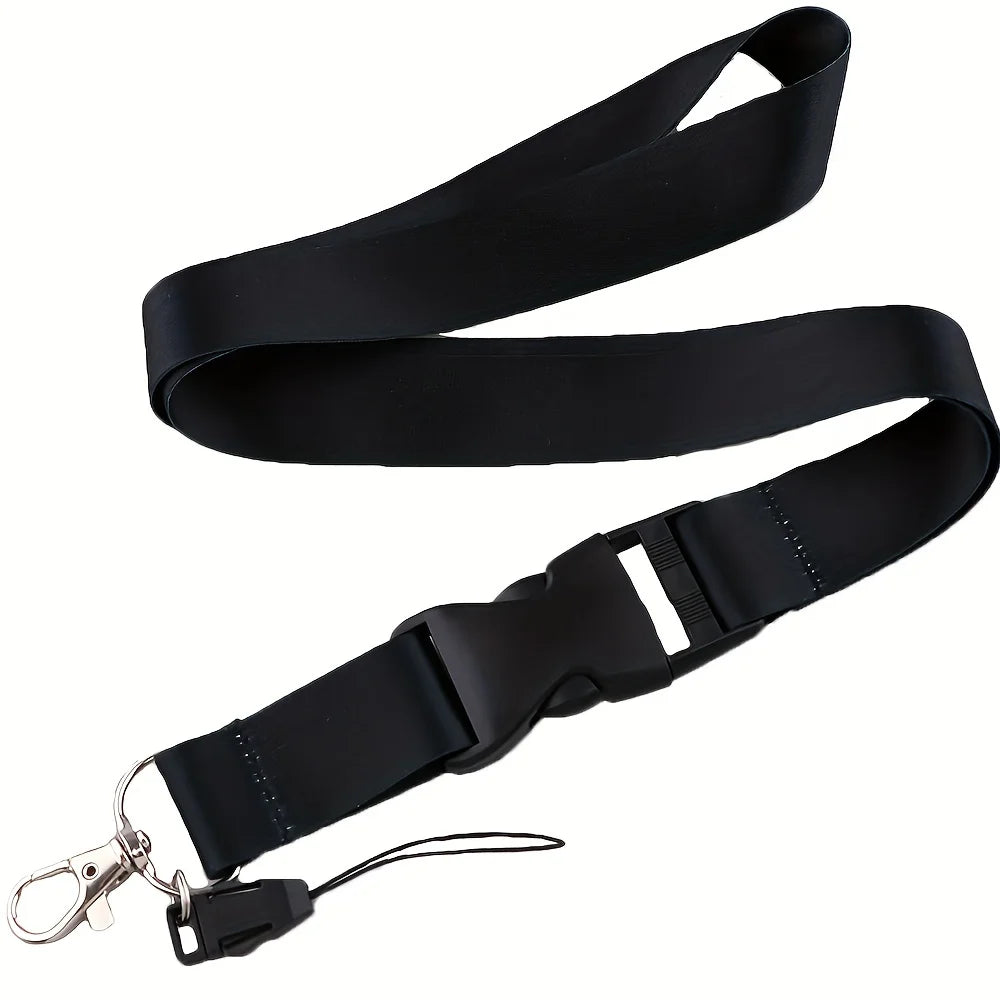 Náväzec na mobilný telefón módny čierny krk popruh kľúčenka náväzec držiteľ karty ID kľúče balónik telefón strap keyring doplnky