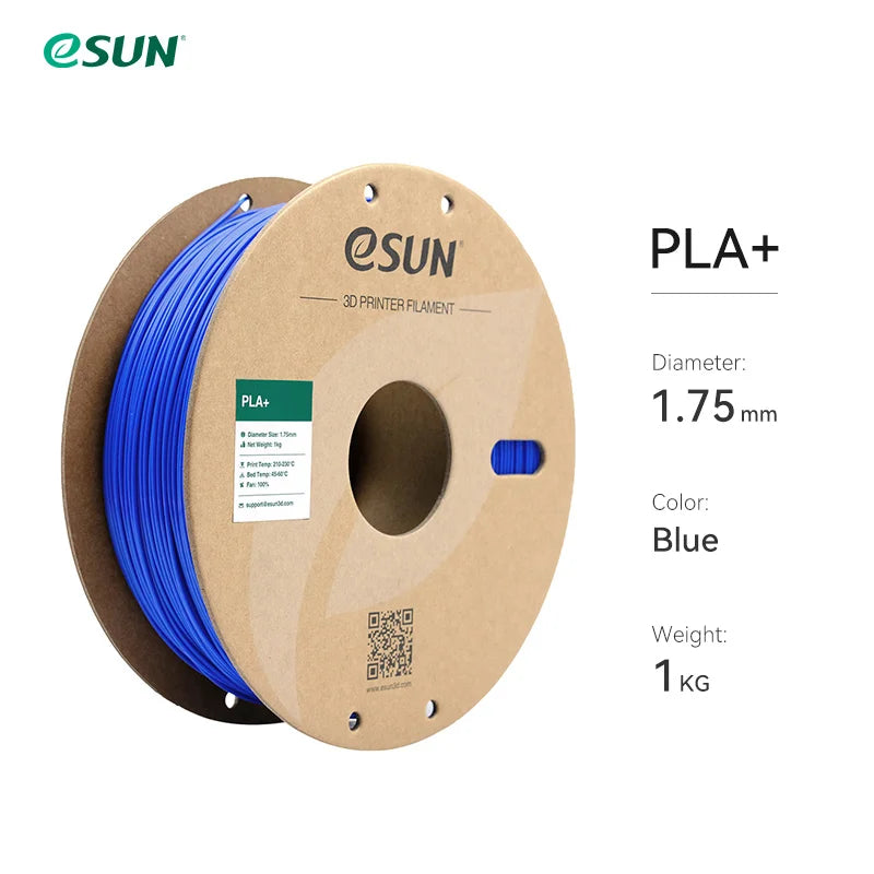 Filamento PLA+ para impressora 3D, 1.75 mm, bobina de 1 kg