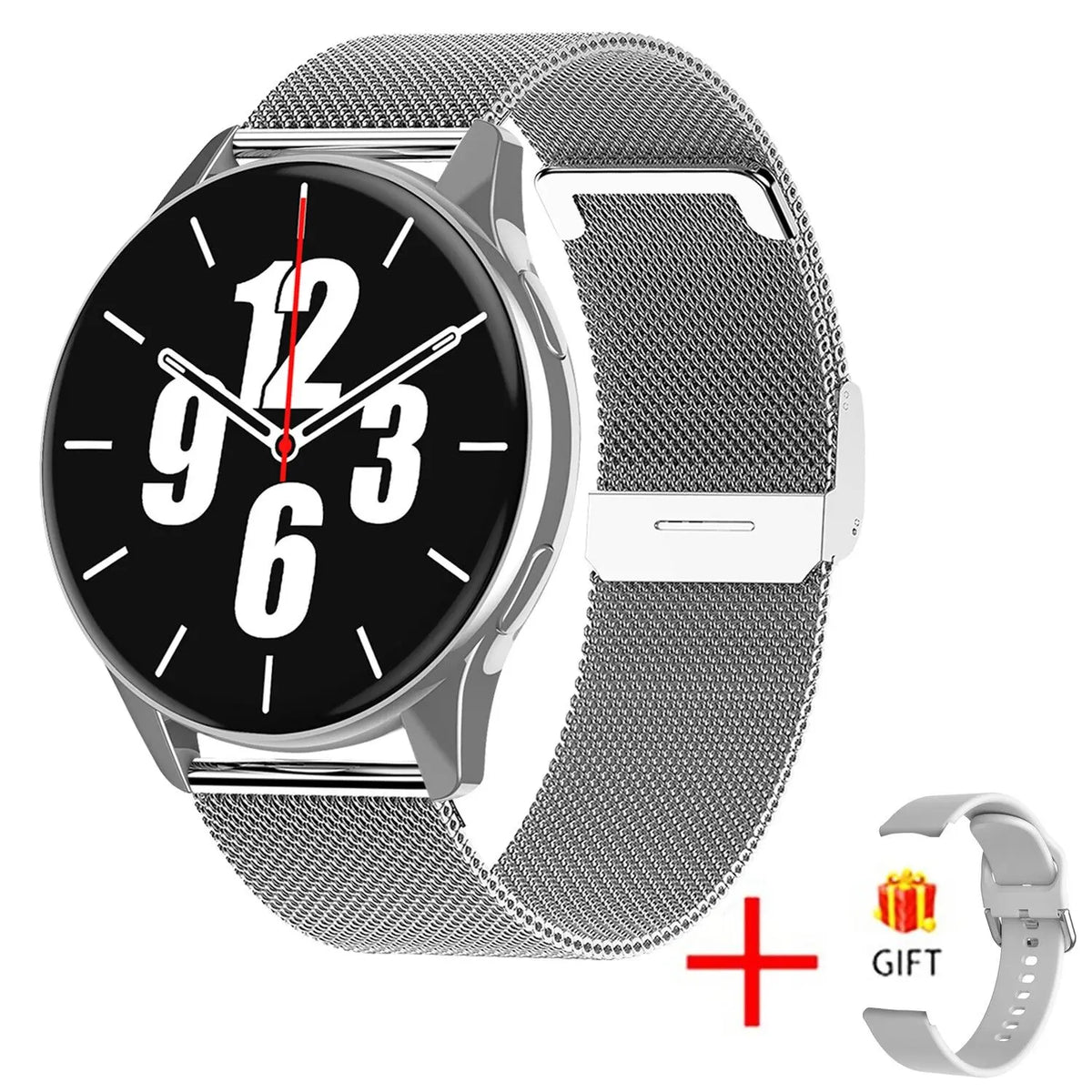 1.28in Round Smartwatch with Bluetooth Calls and Metal Band