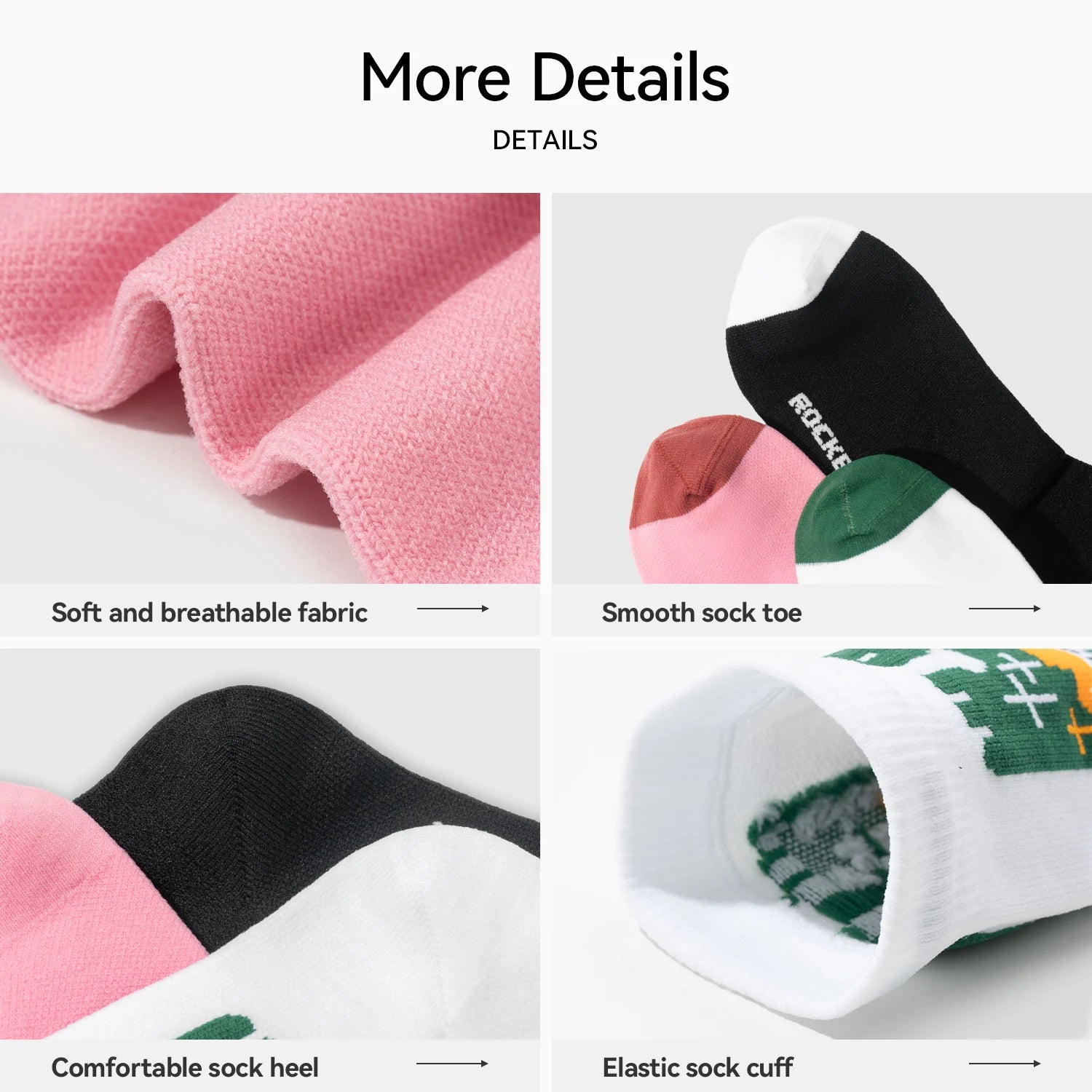 Breathable Compression Cycling Socks with Non-Slip Grip (2 Pairs)
