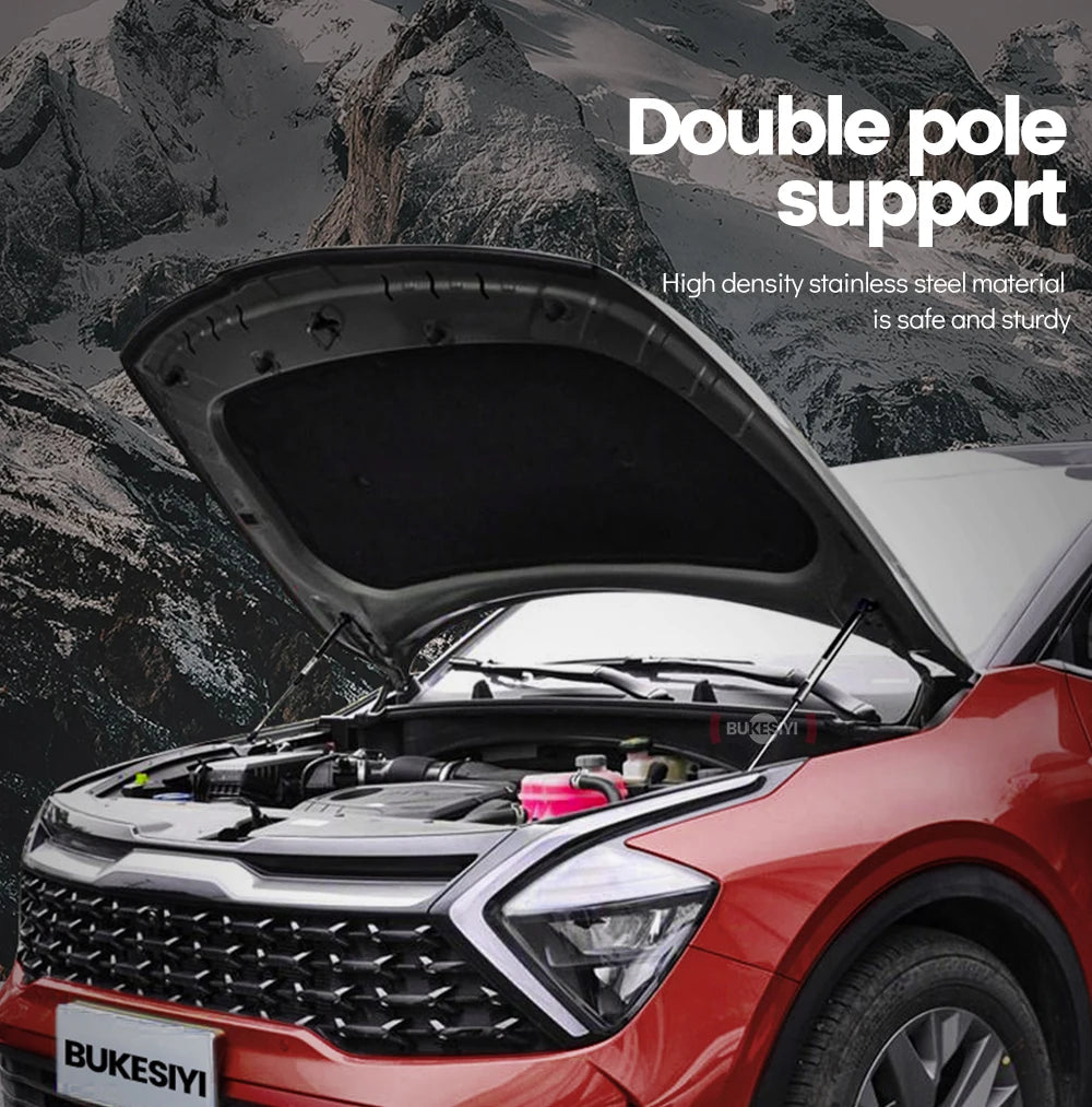 За Kia Sportage NQ5 5 2022 2023 2024 2 броя предни амортисьори за повдигане на капака на двигателя с газови пружини и хидравлични щанги