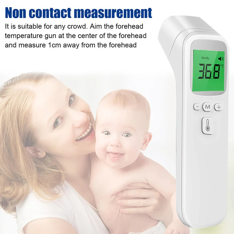 AiQUE Infrared Thermometer Digital LCD Body Measurement Kids Adult Fever IR Children Non-Contact Termometro 